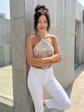 Granny Square Lattice Crochet Beach Festival Halter Top